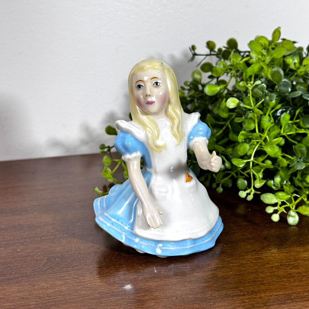 Dept 56 Candle Crown Alice in Wonderland Alice Figurine Blue White 4"